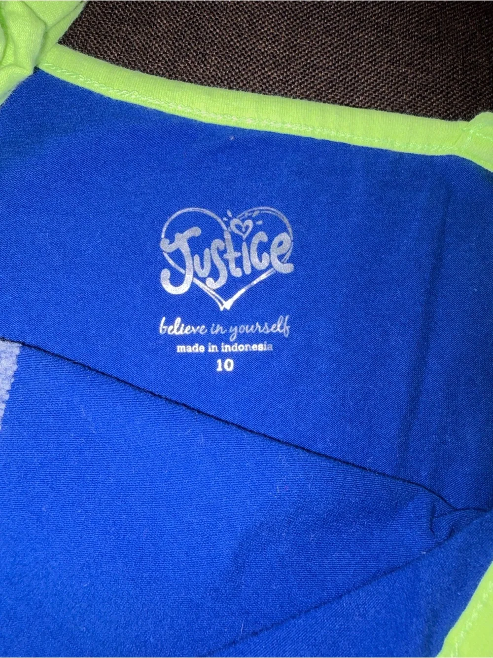 Blue Justice Tank Dress with Neon Yellow Stars